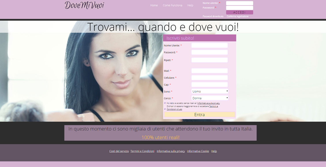 Modello di termini e condizioni del sito Web di dating